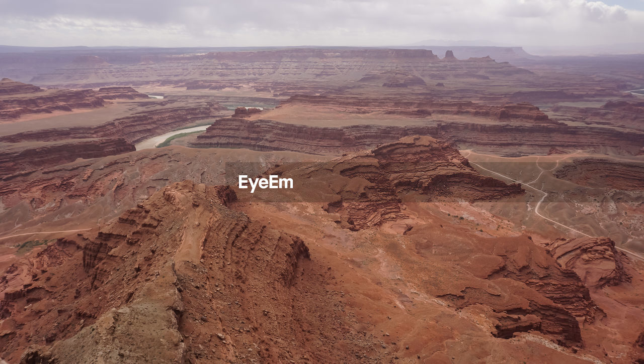 Aerial view of landscape against sky