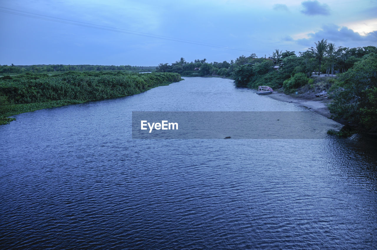 Scenic view of river against sky