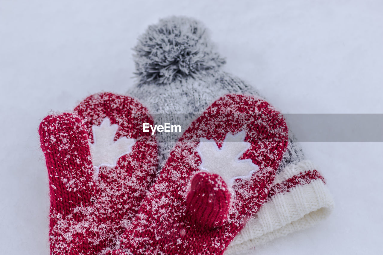 CLOSE-UP OF SNOWFLAKES ON WHITE