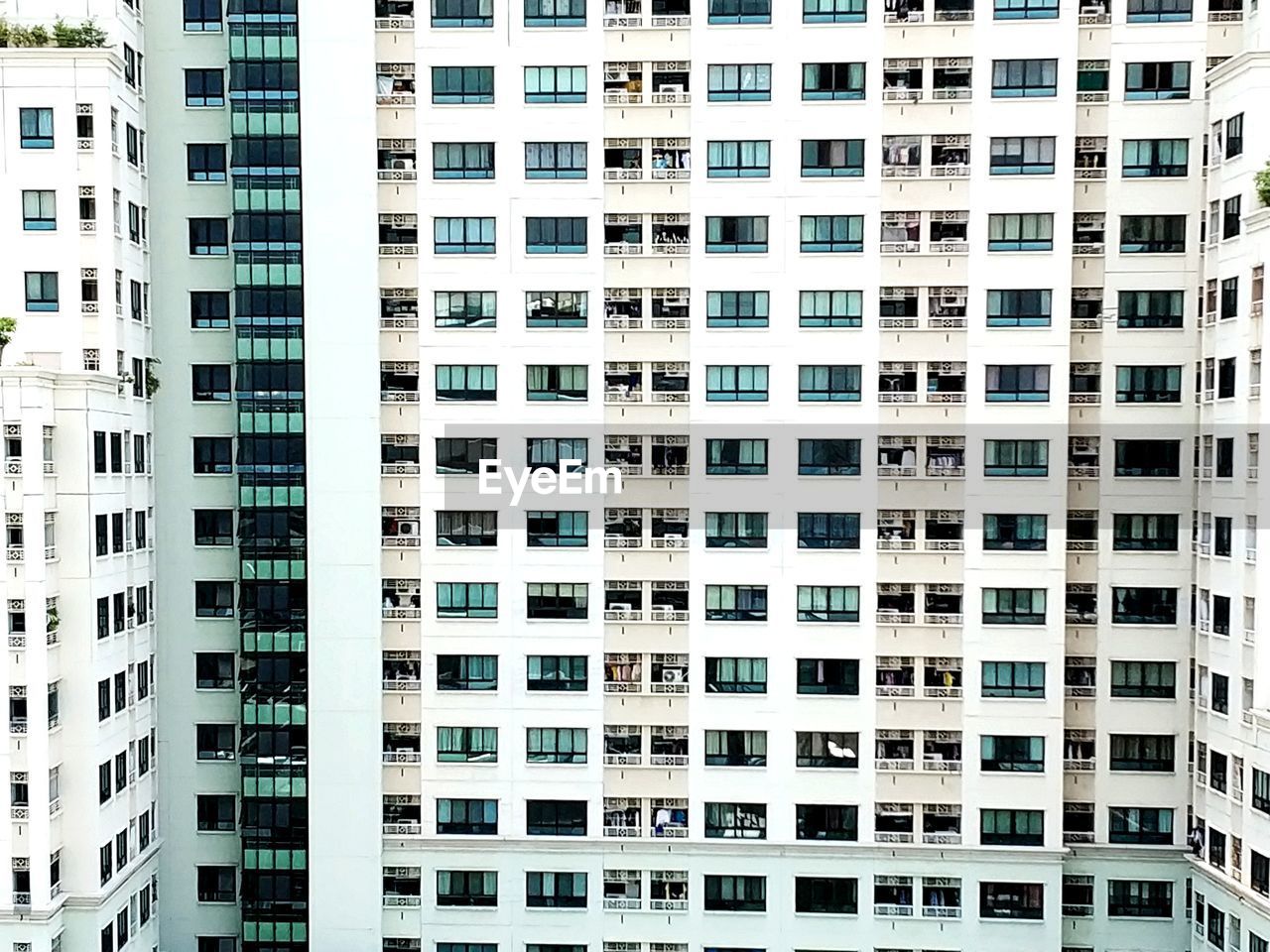 Low angle view of modern building in city