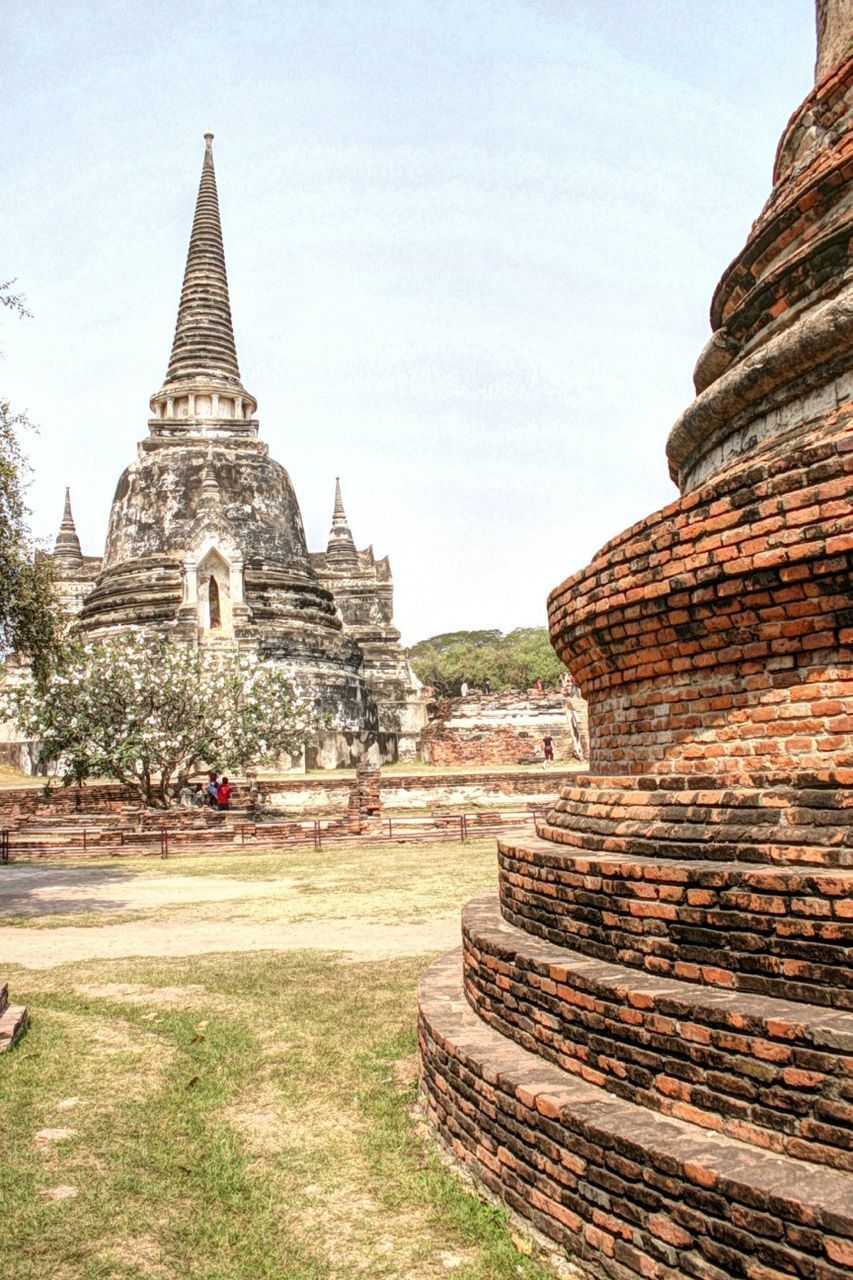 Exterior of temple against sky