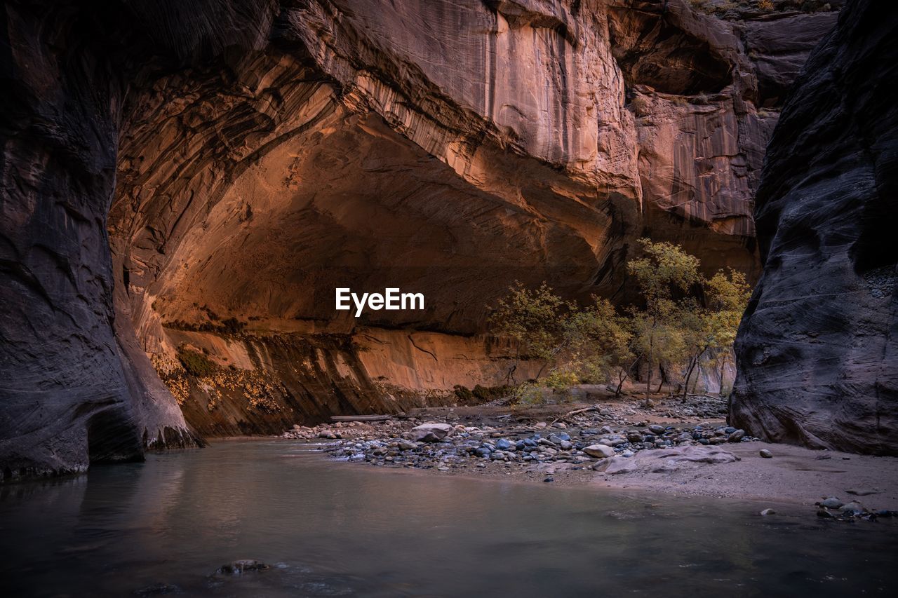 Rock formations in water