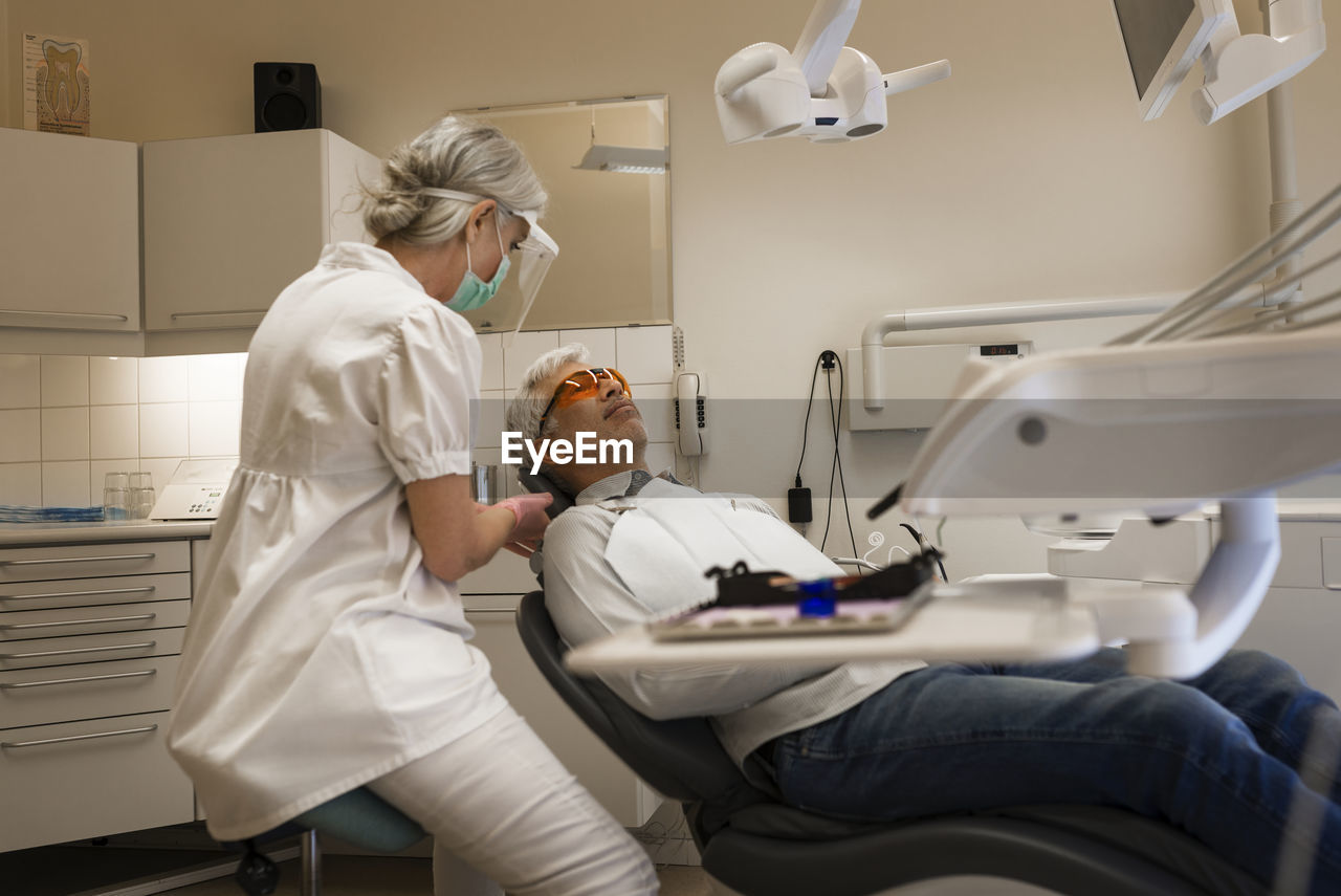 Patient in dental clinic