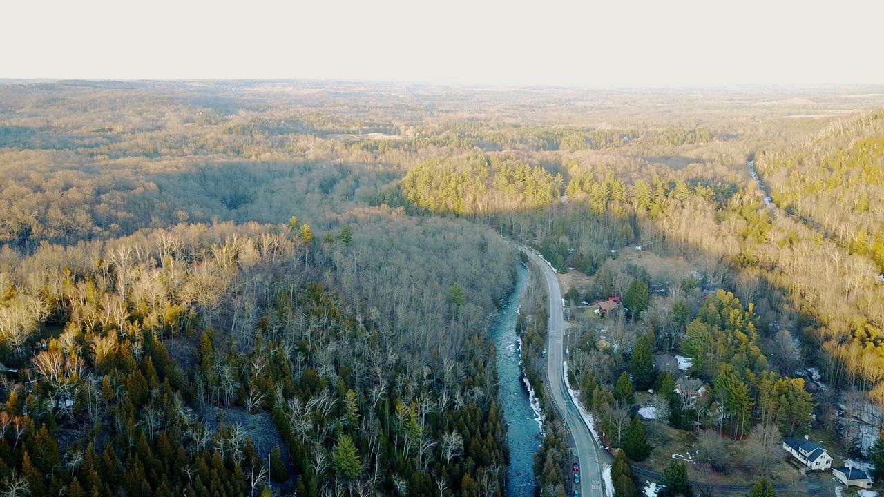 Panoramic view of agricultural landscape