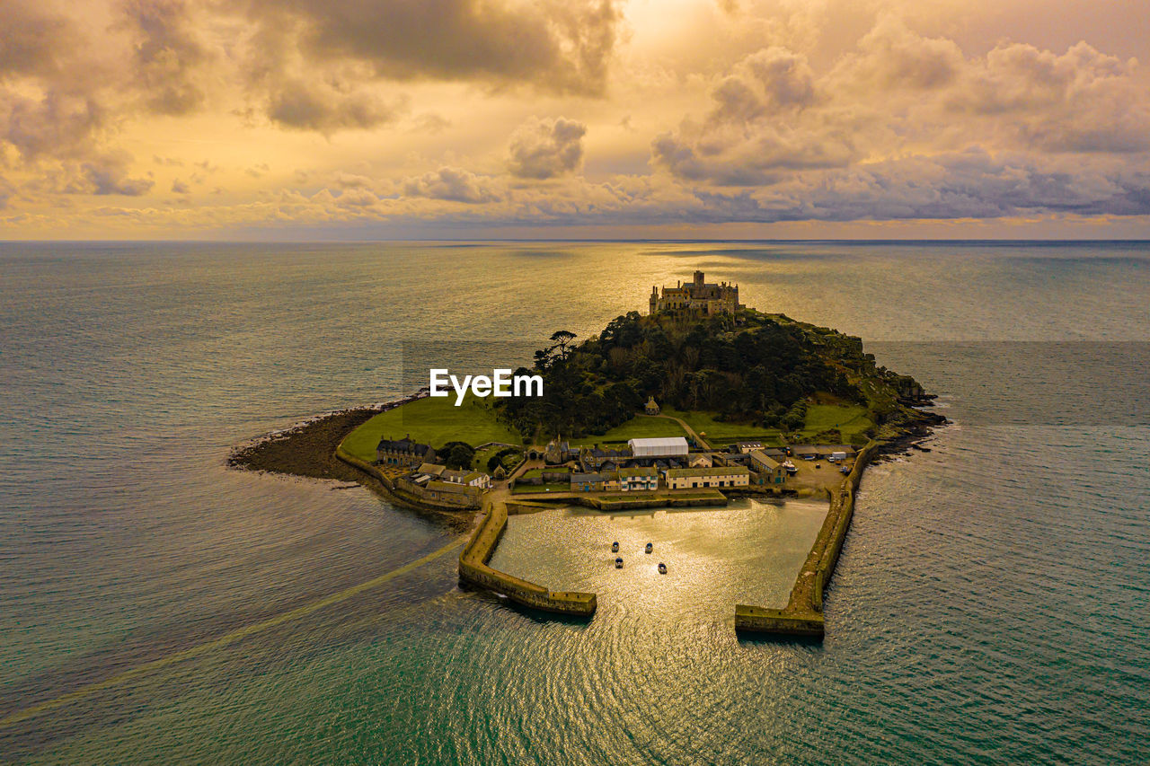 St michael's mount from the air
