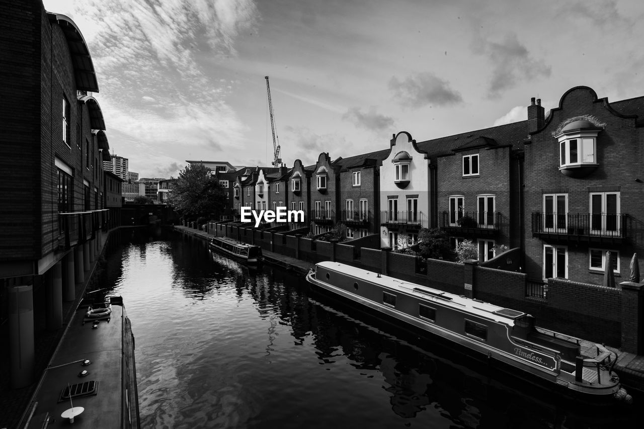 CANAL AMIDST BUILDINGS IN CITY