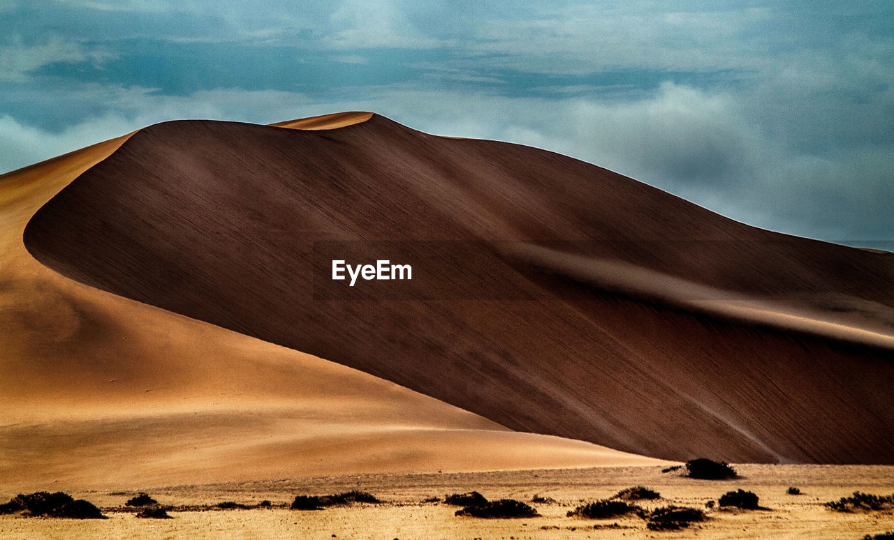 Scenic view of desert against sky