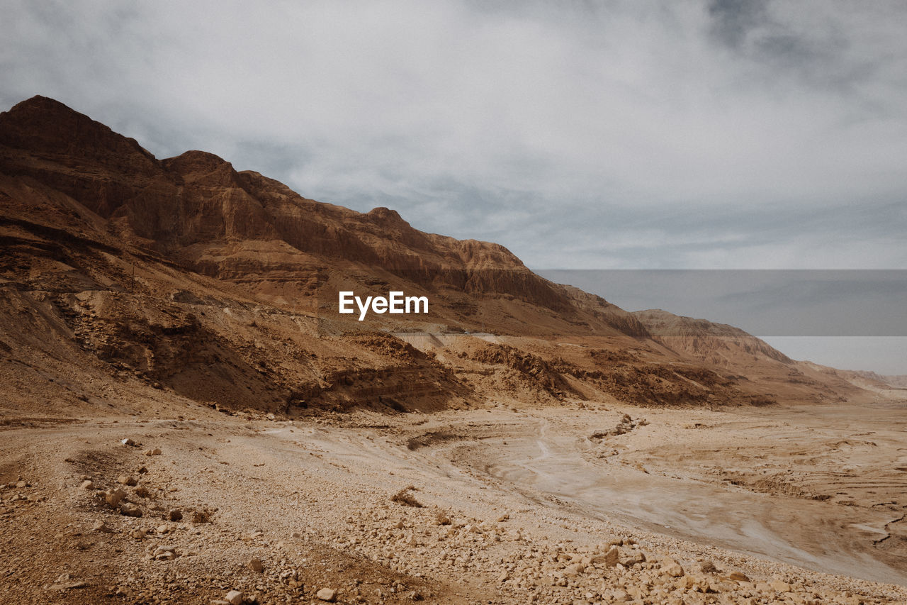 Scenic view of desert against sky