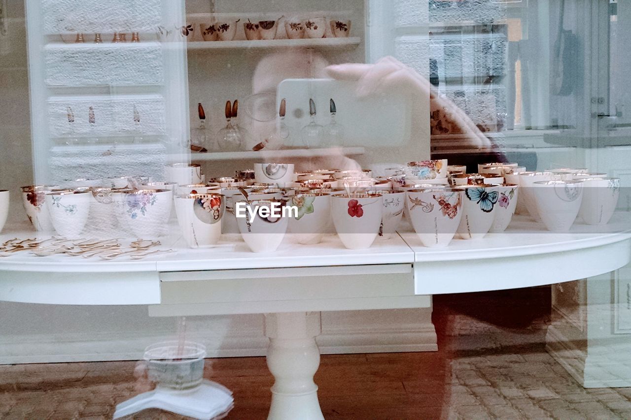FOOD ON TABLE AT STORE