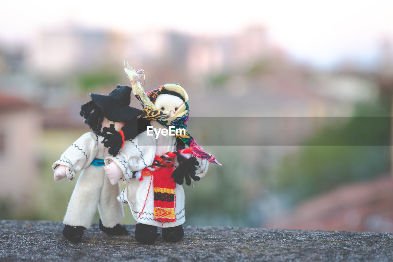 Doll dressed in a traditional romanian costume 