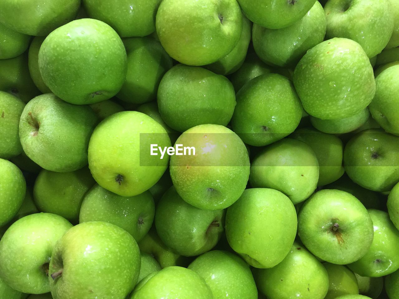 A bunch of green apples 