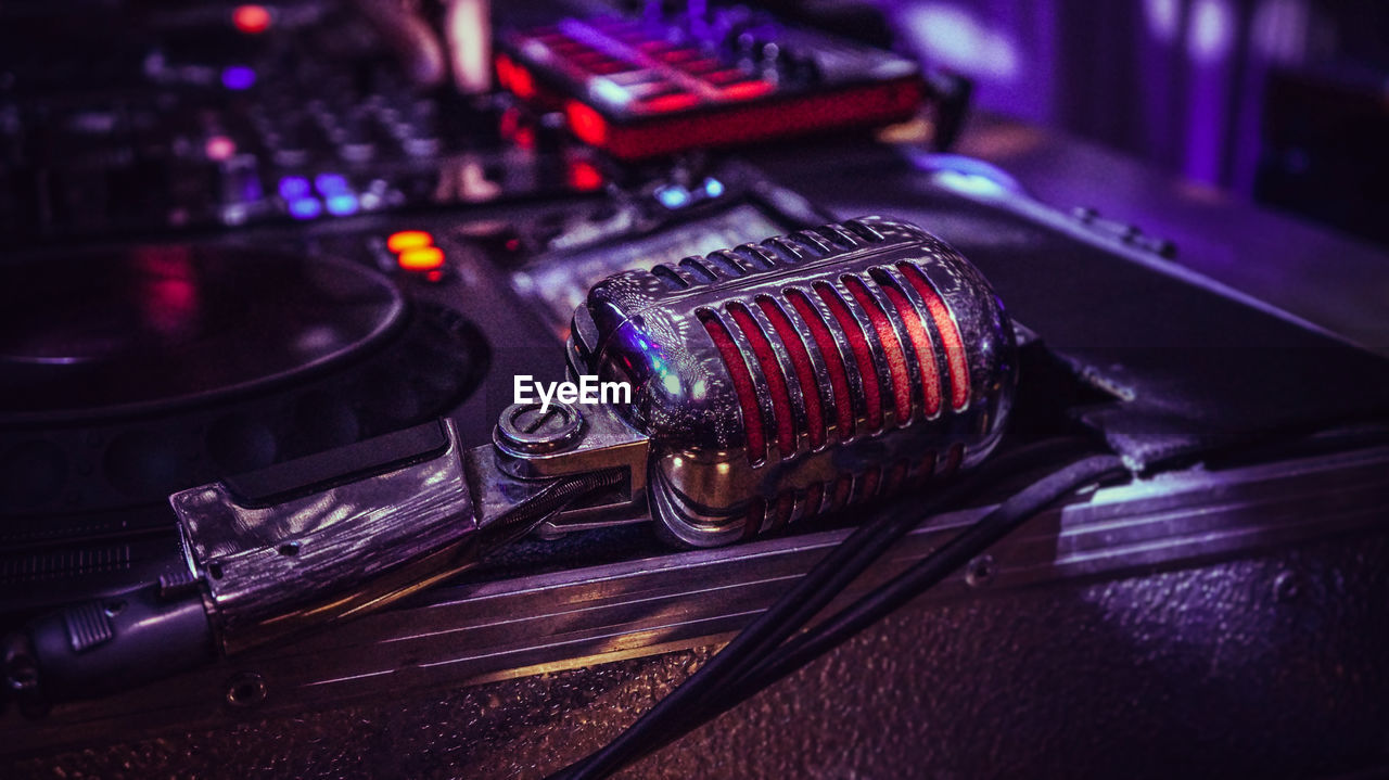 Microphone, dj, party, lights, electronic device