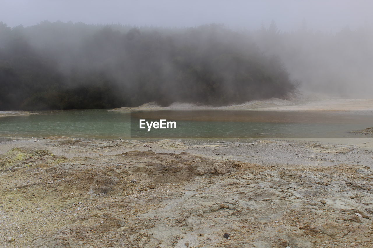 Geothermal wonderland in the rain - wai-o-tapu - rotorua - north island - new zealand