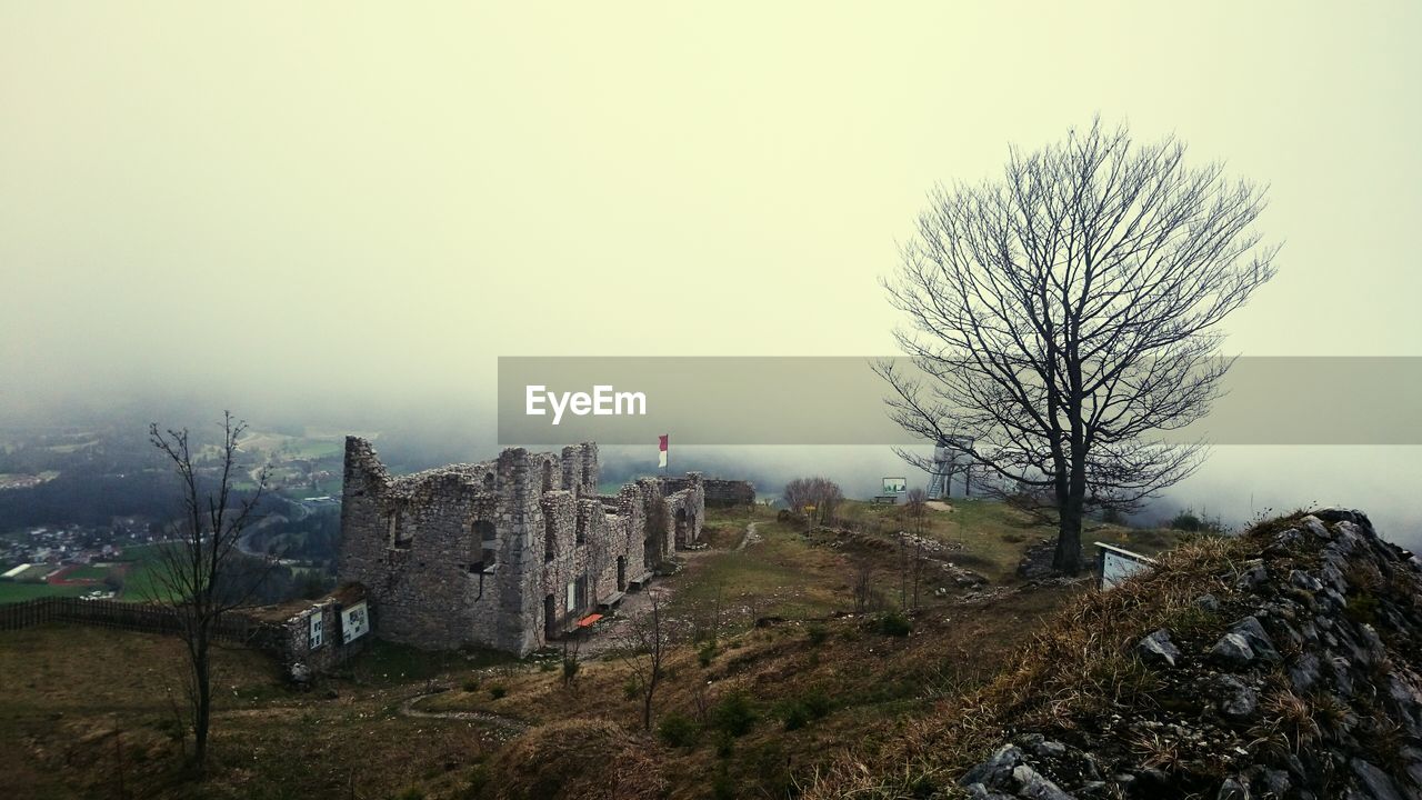 View of old ruins