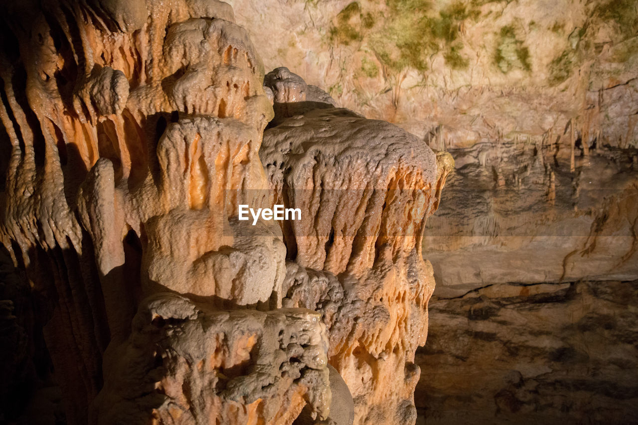 ROCK FORMATIONS IN A CAVE