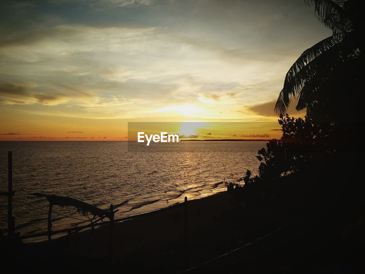 SCENIC VIEW OF SEA DURING SUNSET