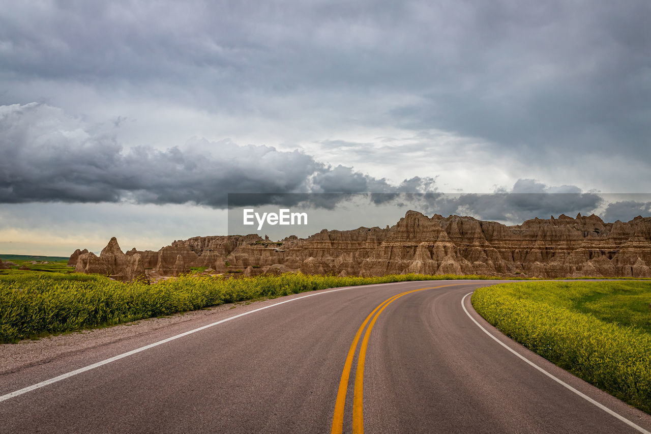 EMPTY ROAD ALONG LANDSCAPE