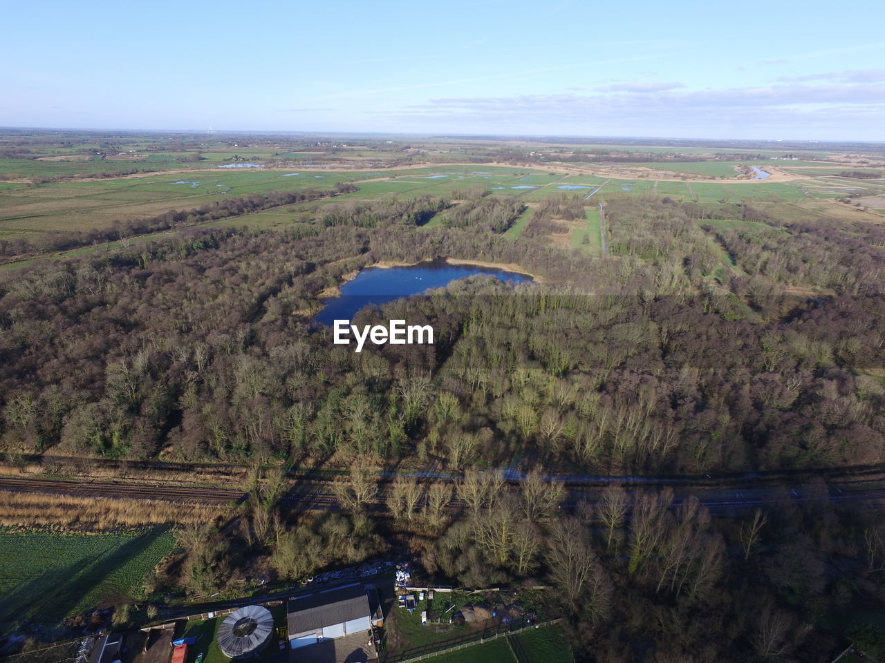 High angle view of landscape