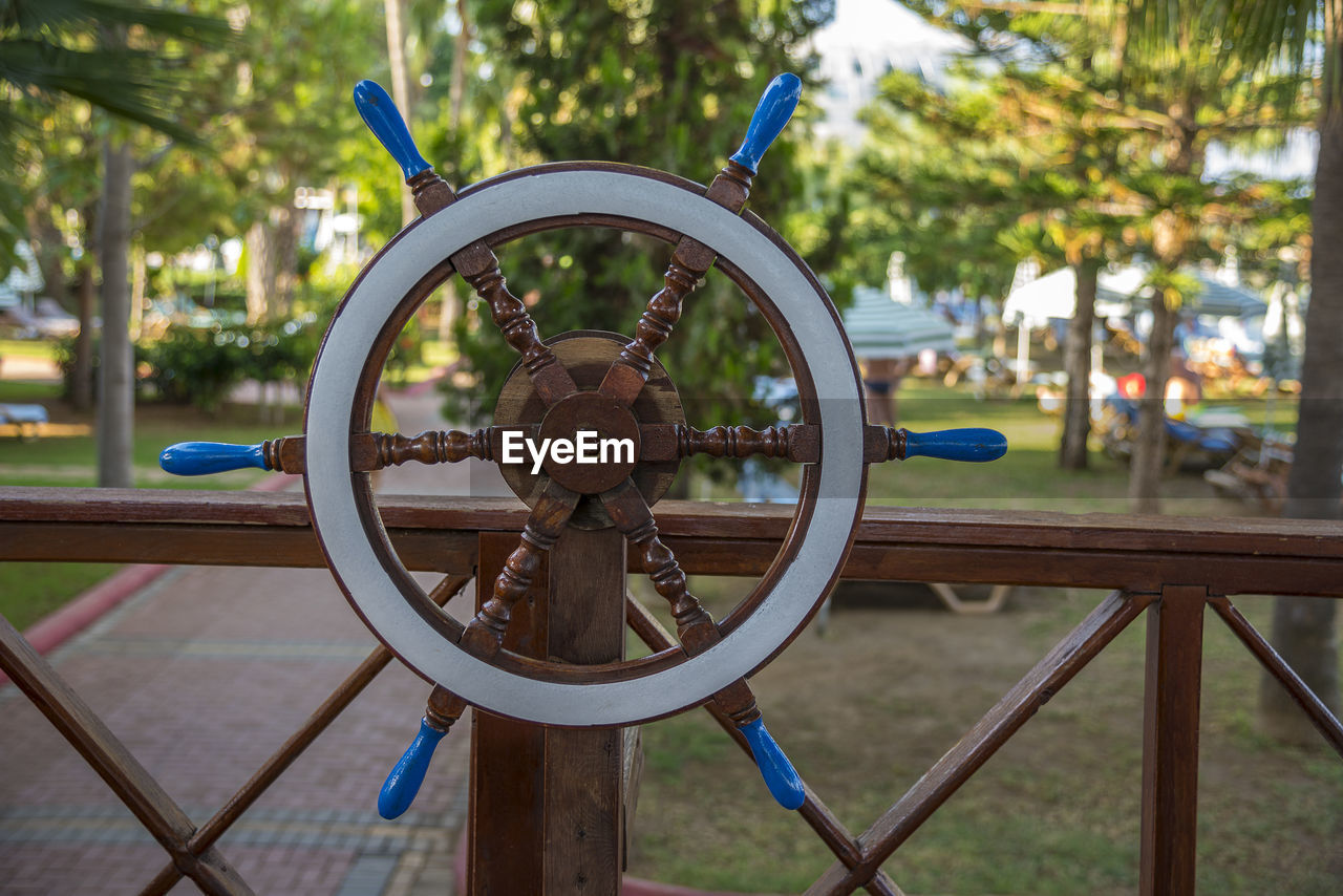 close-up of man standing by railing