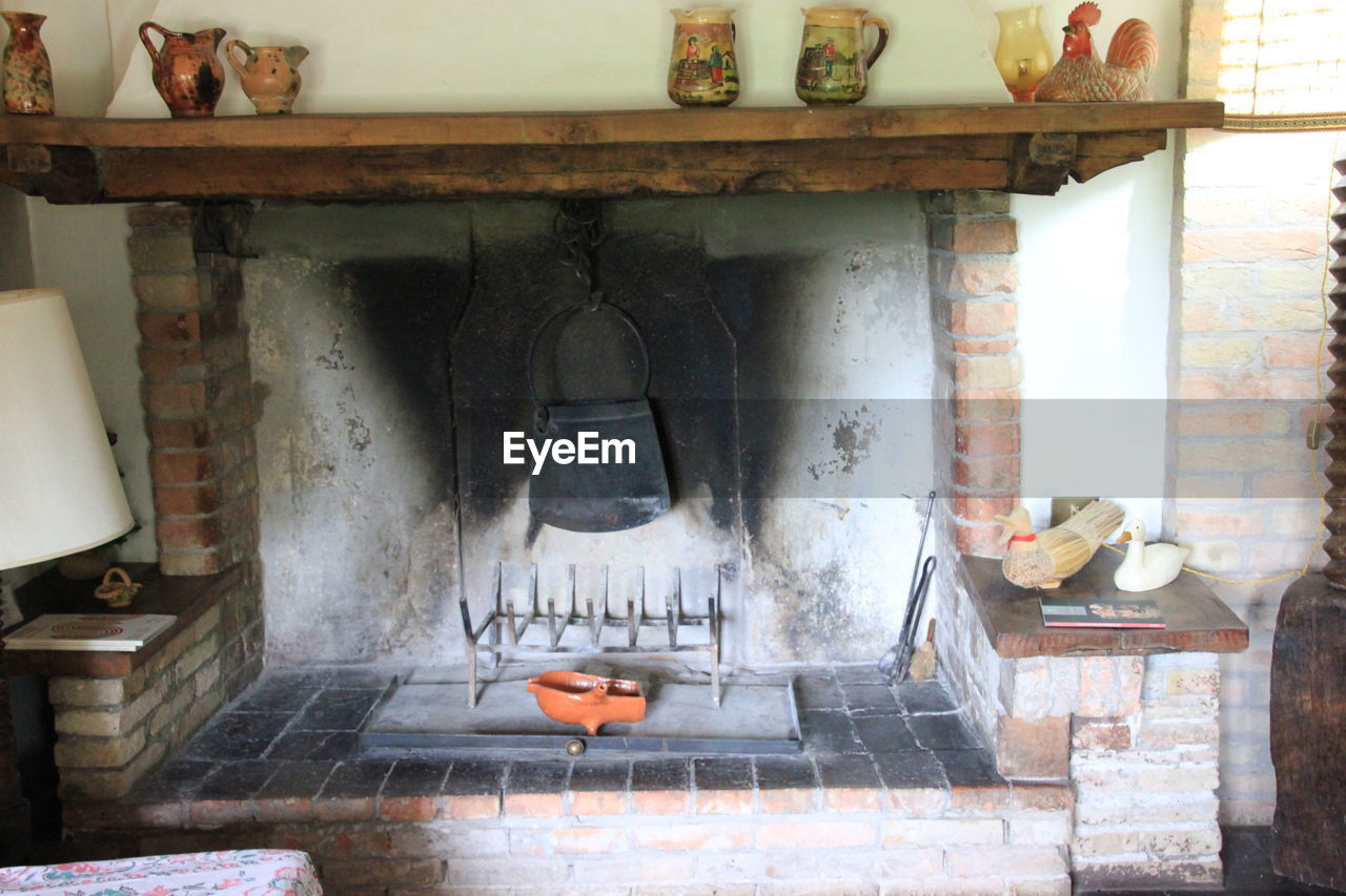 Fireplace in old house