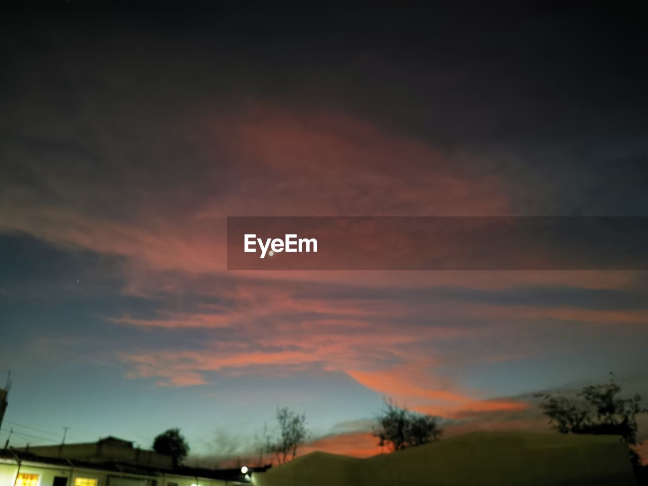 SILHOUETTE TREES AGAINST SKY DURING SUNSET