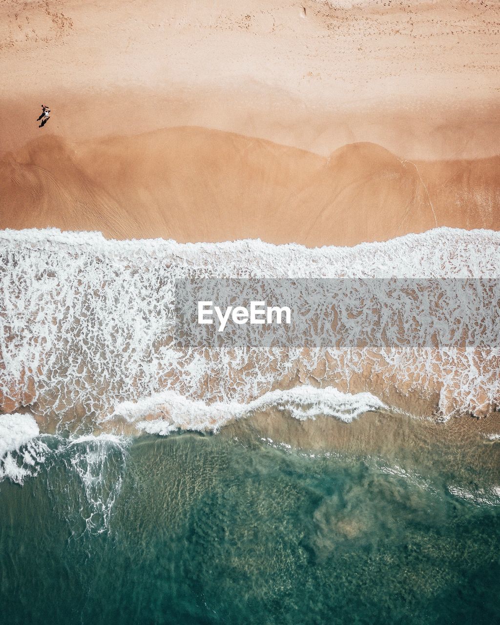 Aerial view of sea waves