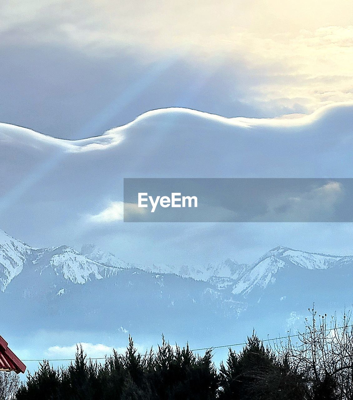 mountain, sky, tree, environment, cloud, snow, beauty in nature, scenics - nature, winter, landscape, nature, cold temperature, plant, no people, tranquility, tranquil scene, mountain range, land, non-urban scene, travel destinations, outdoors, forest, pinaceae, coniferous tree, snowcapped mountain, travel, morning, day, idyllic, tourism, sunlight, pine tree