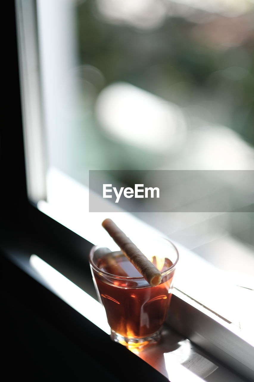 Close-up of drink on table