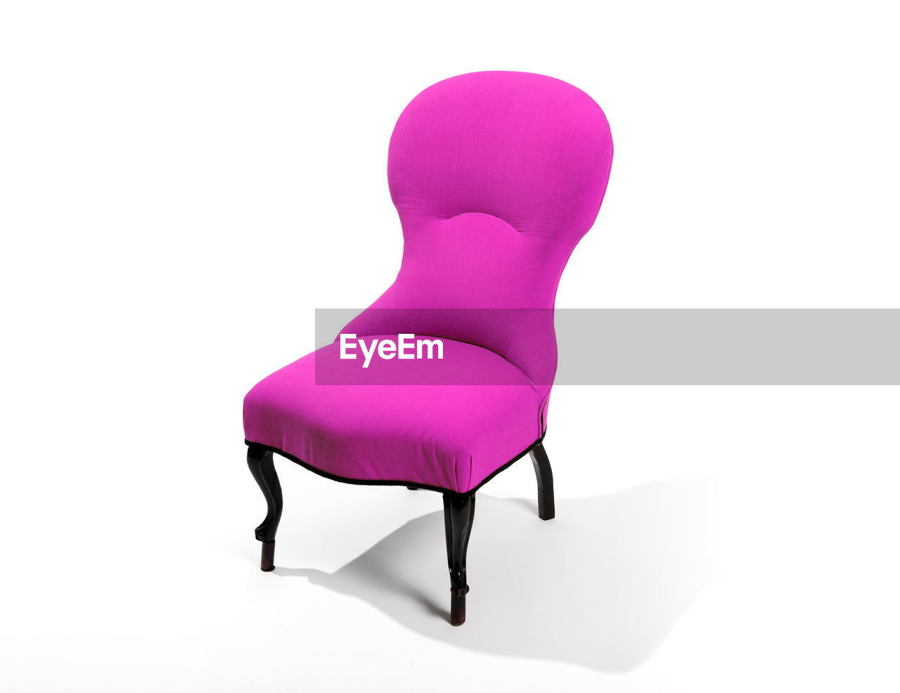 furniture, pink, chair, purple, magenta, indoors, studio shot, cut out, violet, white background, no people, armrest, single object, copy space