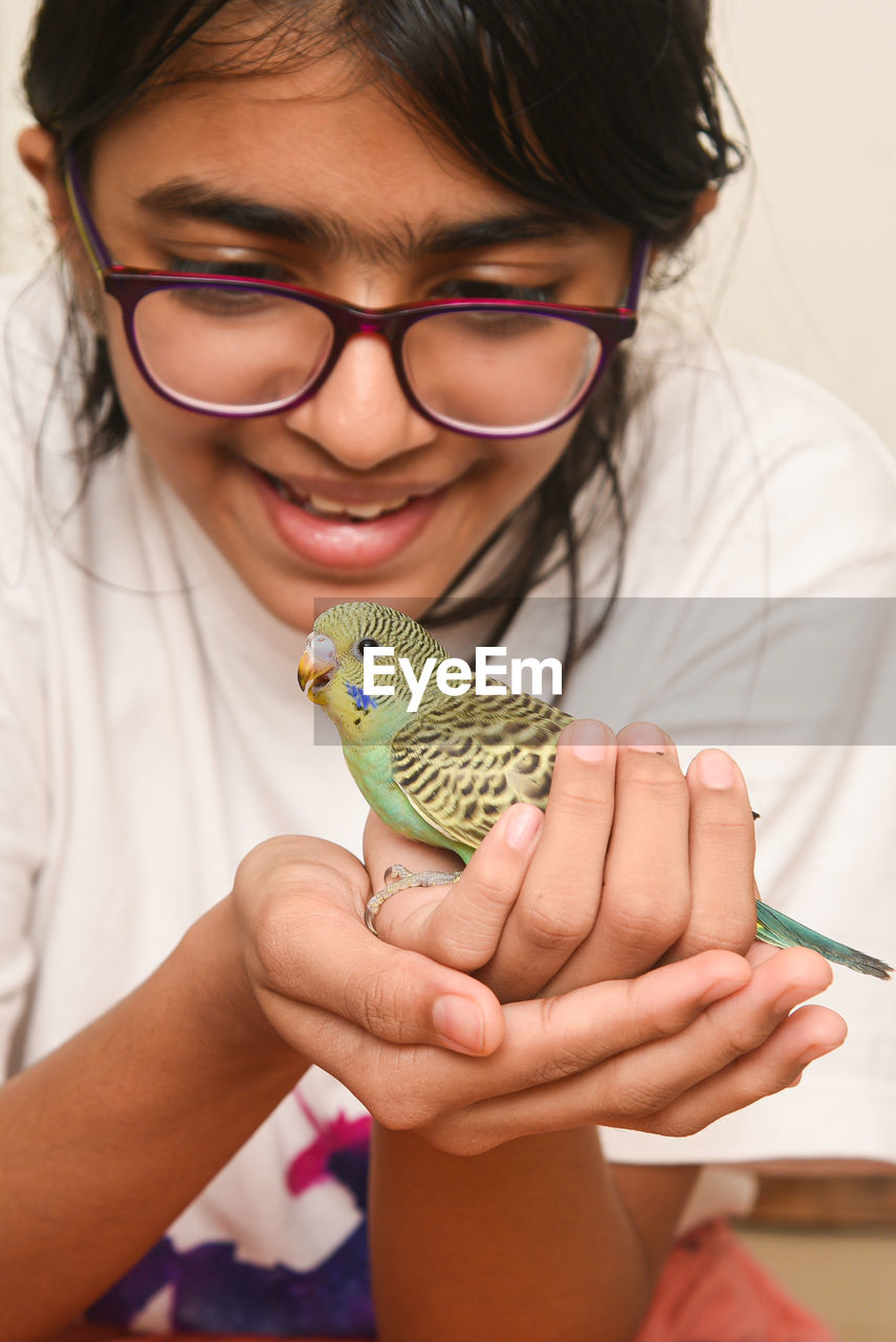 Portrait of girl wearing eyeglasses