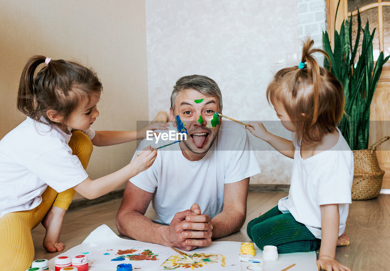 Children playing at home