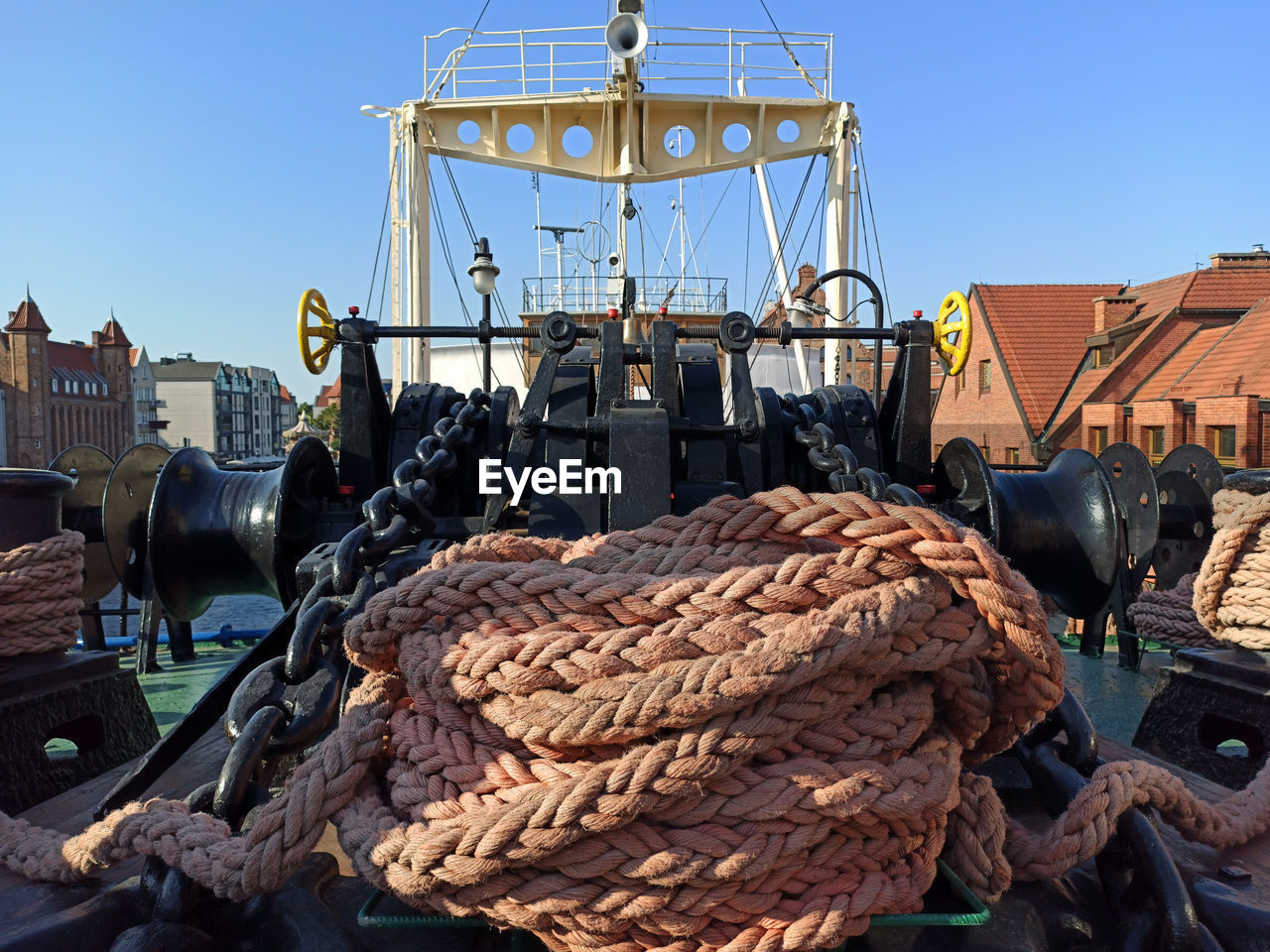 VIEW OF FISHING NET AT HARBOR