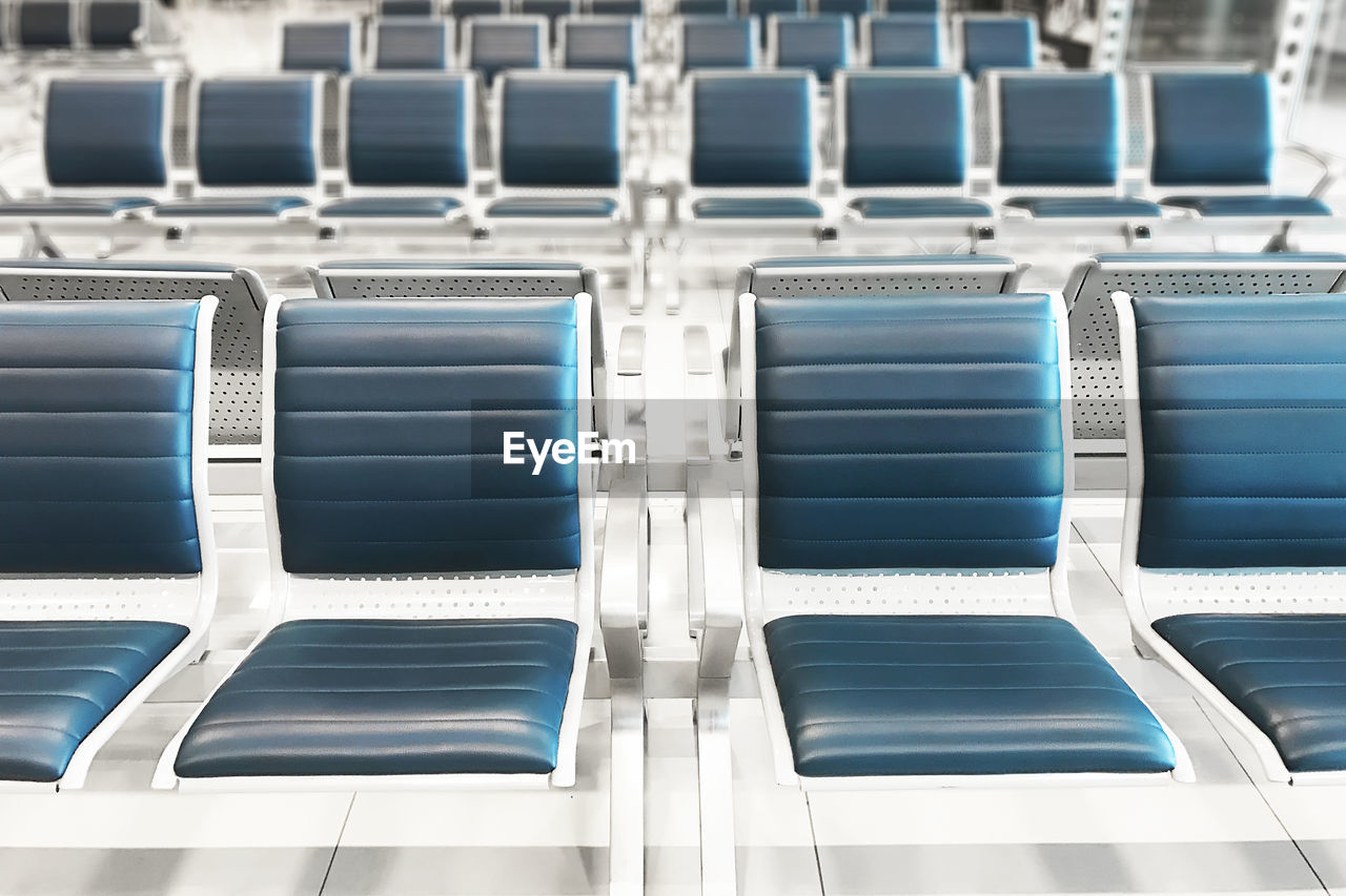 Empty seats at airport