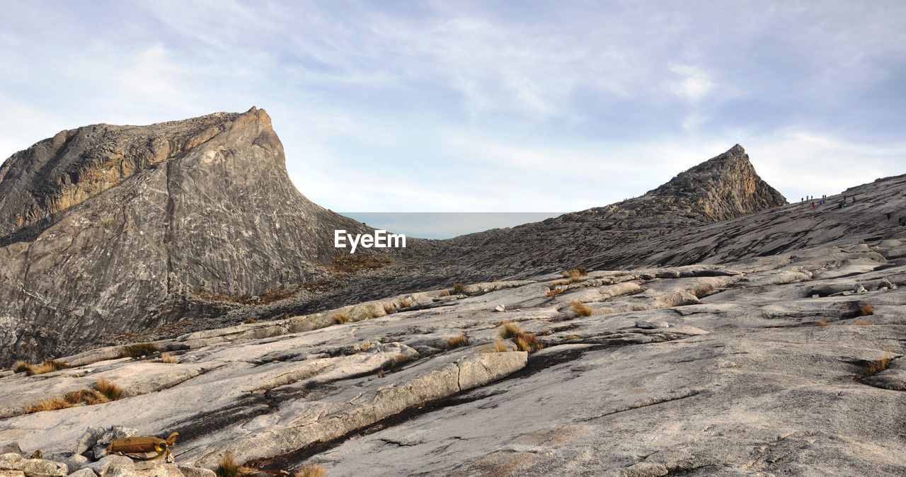 Scenic view of mountain range against sky