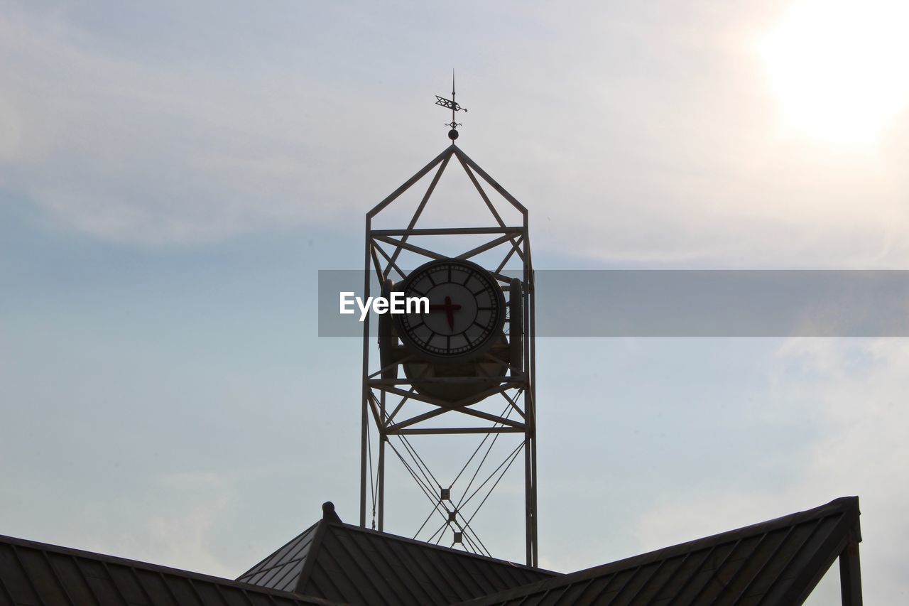 LOW ANGLE VIEW OF HOUSE AGAINST SKY AT SUNSET