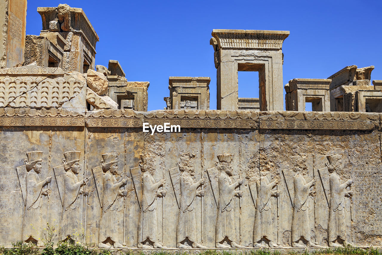 LOW ANGLE VIEW OF OLD RUIN BUILDING