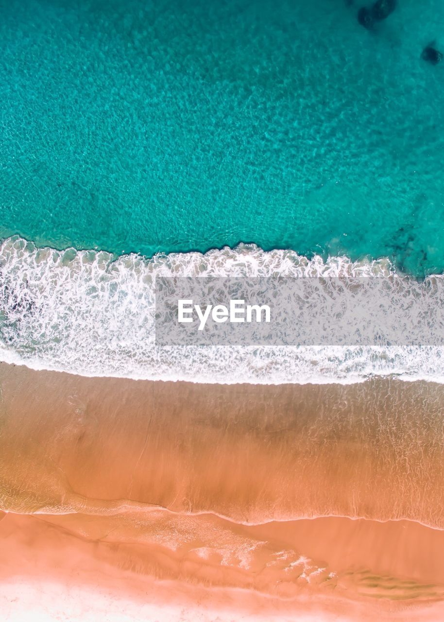 Aerial view of a stunning beach by drone