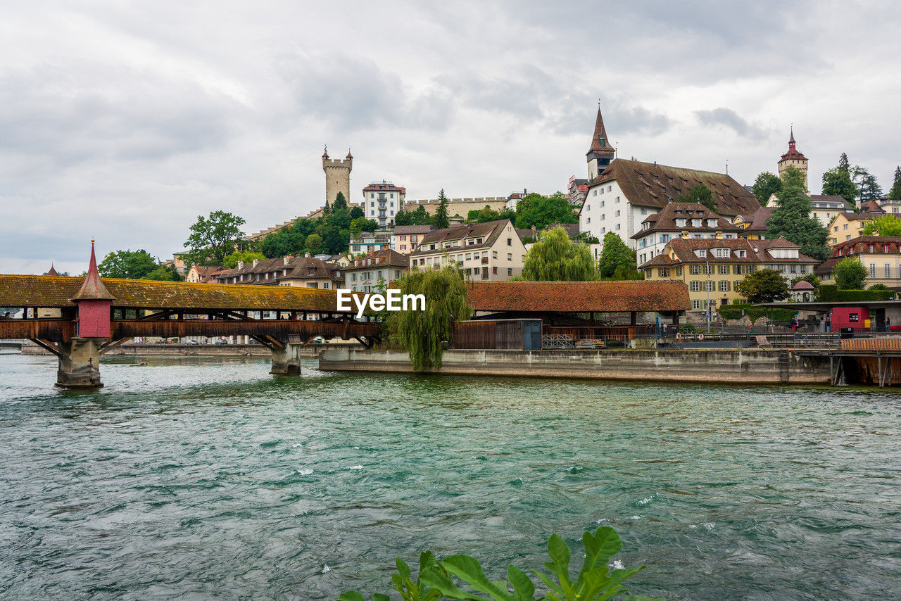 View of the old town of lucerne in switzerland.