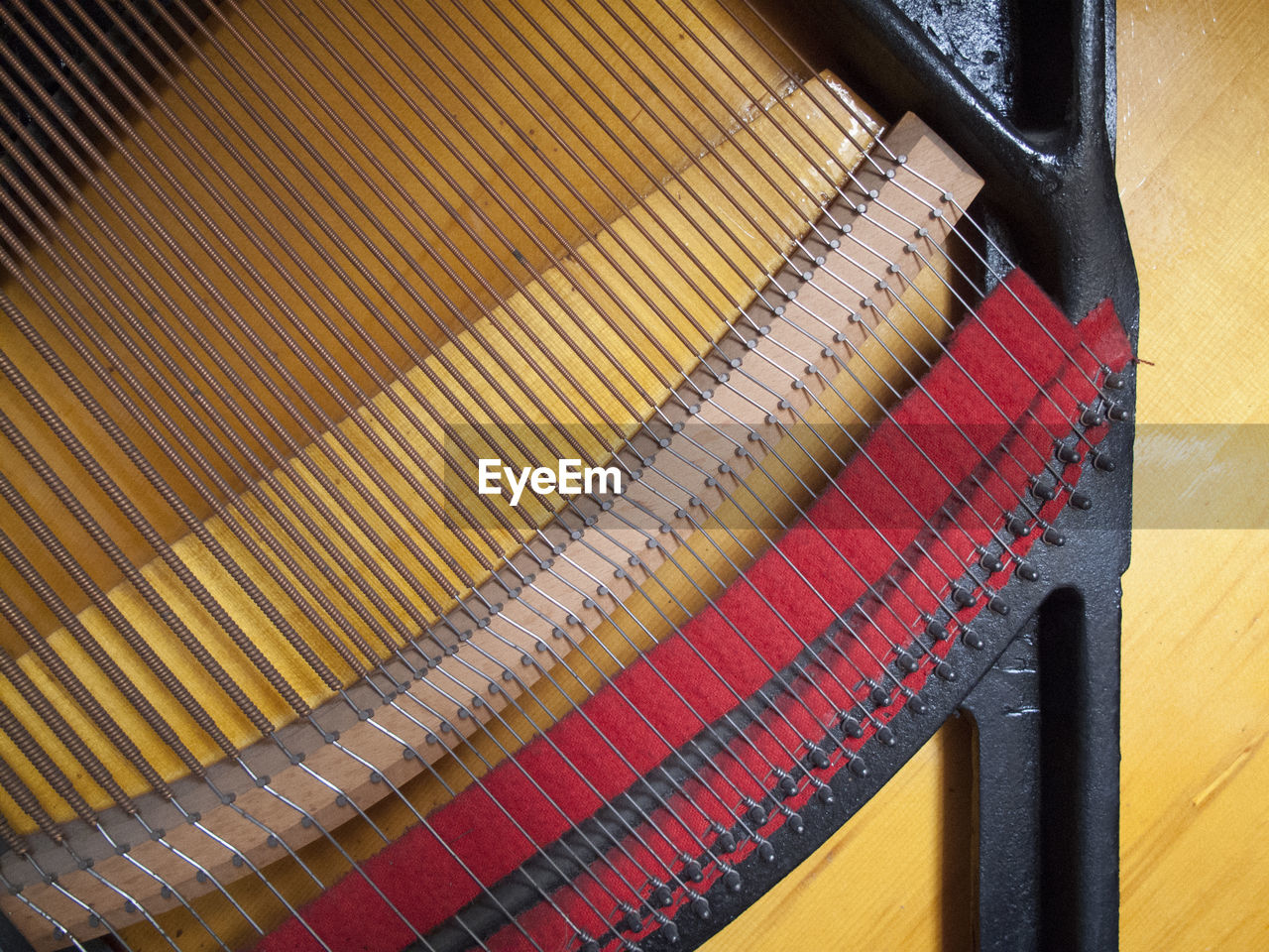 Directly above shot of musical instrument string