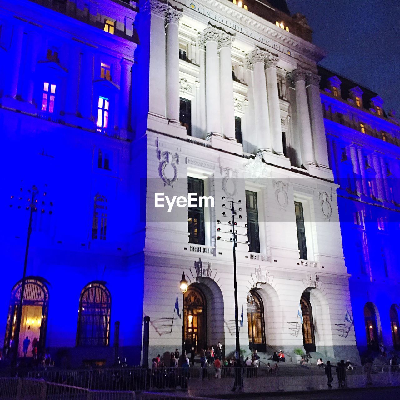 VIEW OF ILLUMINATED BUILDINGS