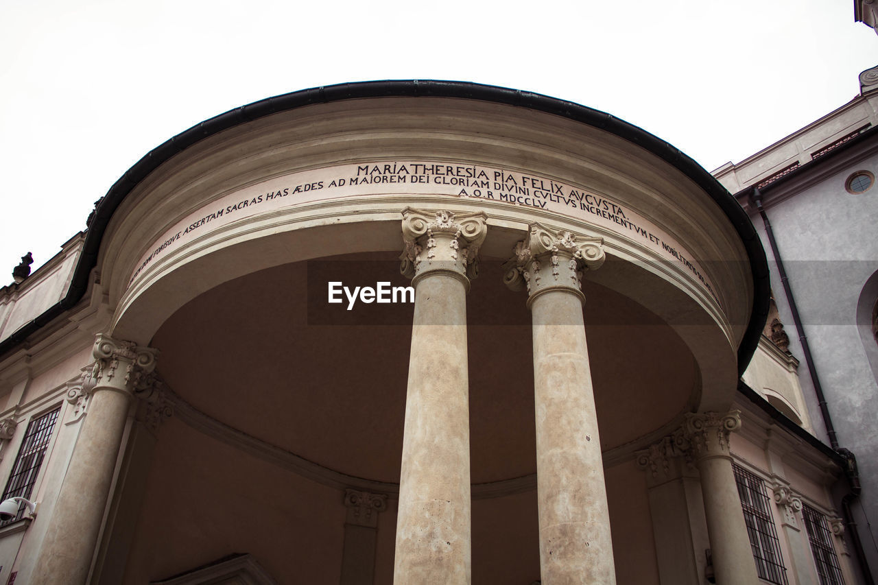 LOW ANGLE VIEW OF HISTORIC BUILDING