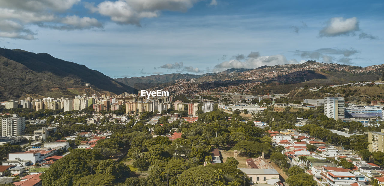 Panoramic view of the city of caracas, west viewpoint of the city. venezuela.