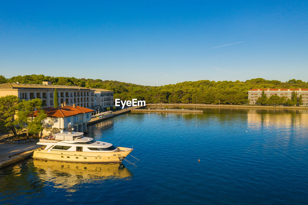 Aerial view of hotels on the brijuni islands, croatia