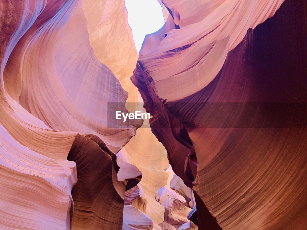 Low angle view of rock formation