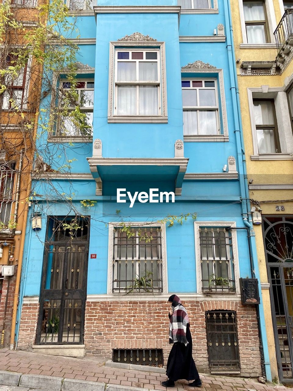 Low angle view of building in balat, istanbul 