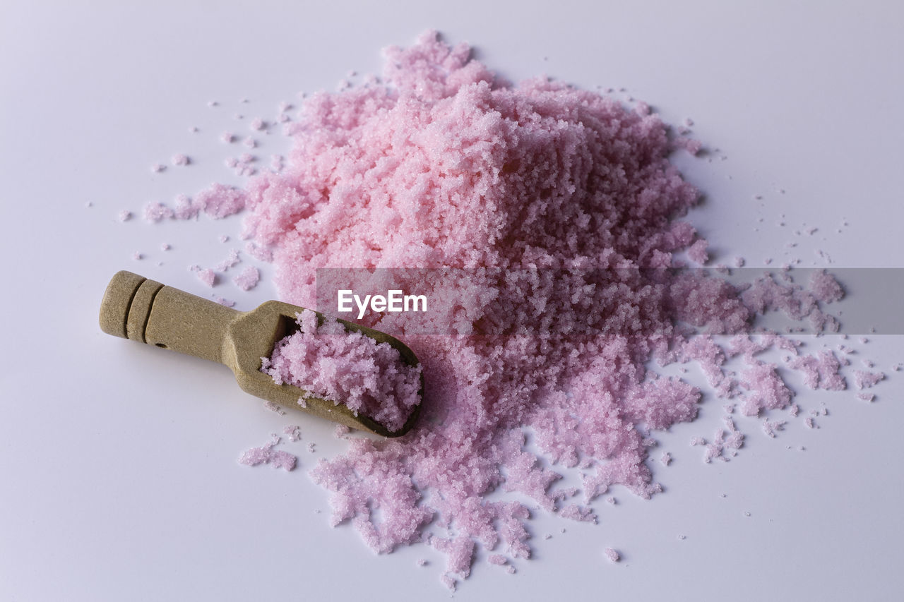 pink, studio shot, flower, indoors, no people, food, purple, lilac, lip, petal, white background, close-up, still life