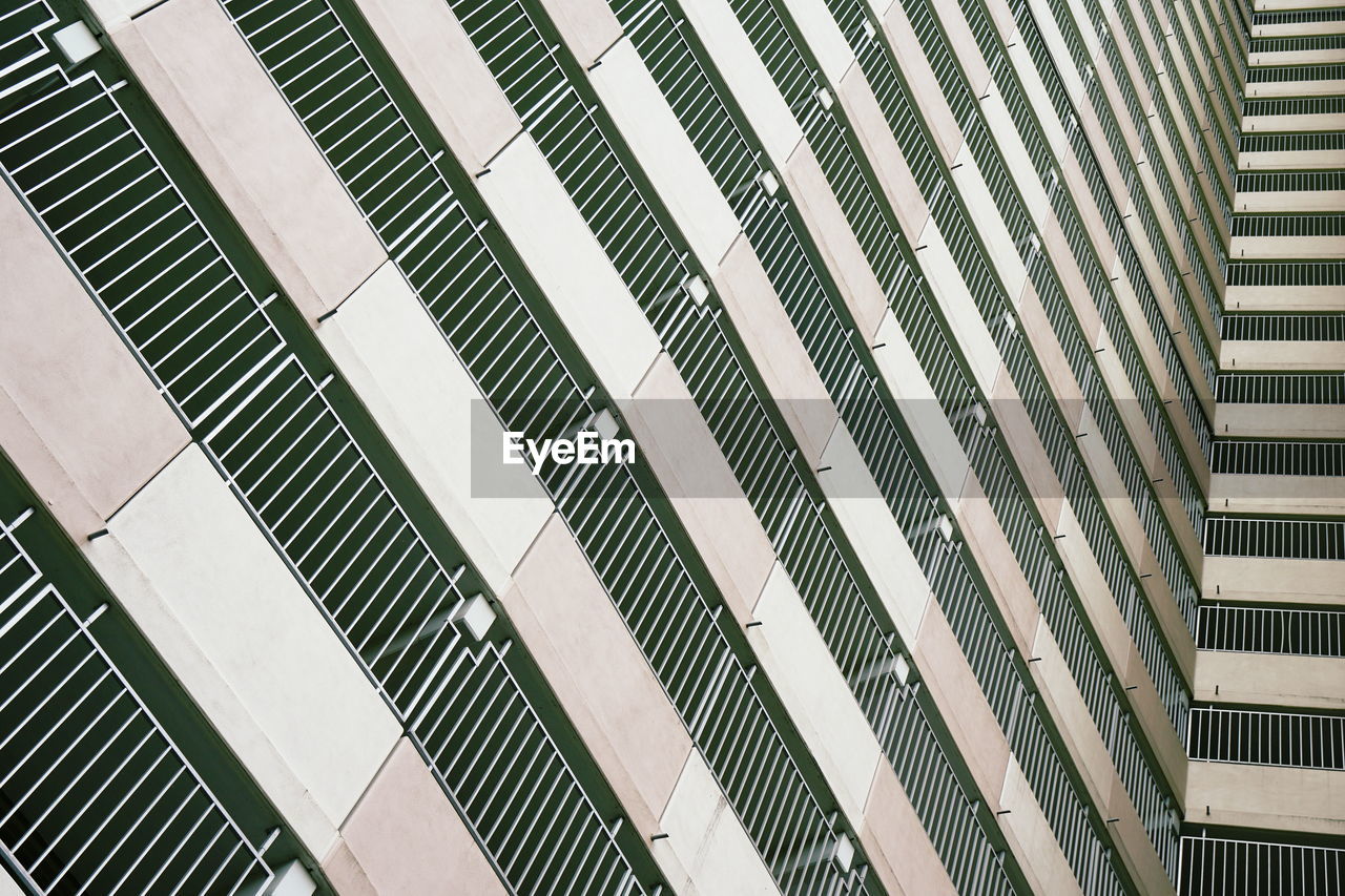 Low angle view of modern buildings in city