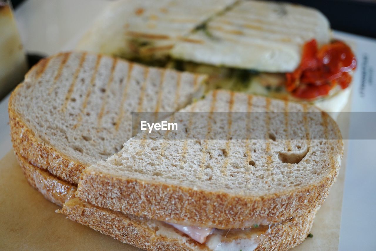 Close up of sandwich