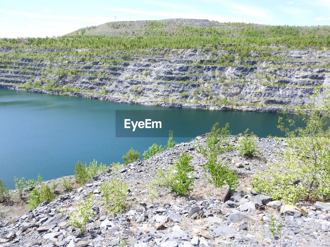 SCENIC VIEW OF LAKE BY TREES AGAINST SKY