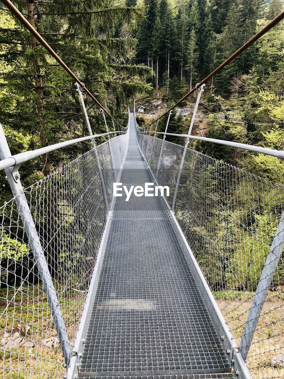 Hanging bridge across a canon 
